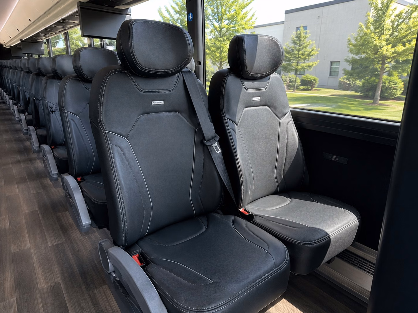 warren charter bus rental interior